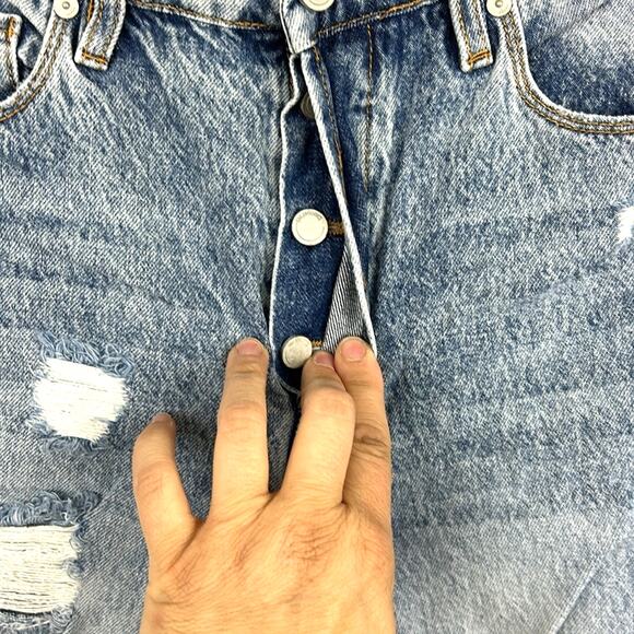 Blank NYC Women’s 29 The Baxter Ribcage Straight Leg Distressed Jeans NEW - Picture 3 of 7